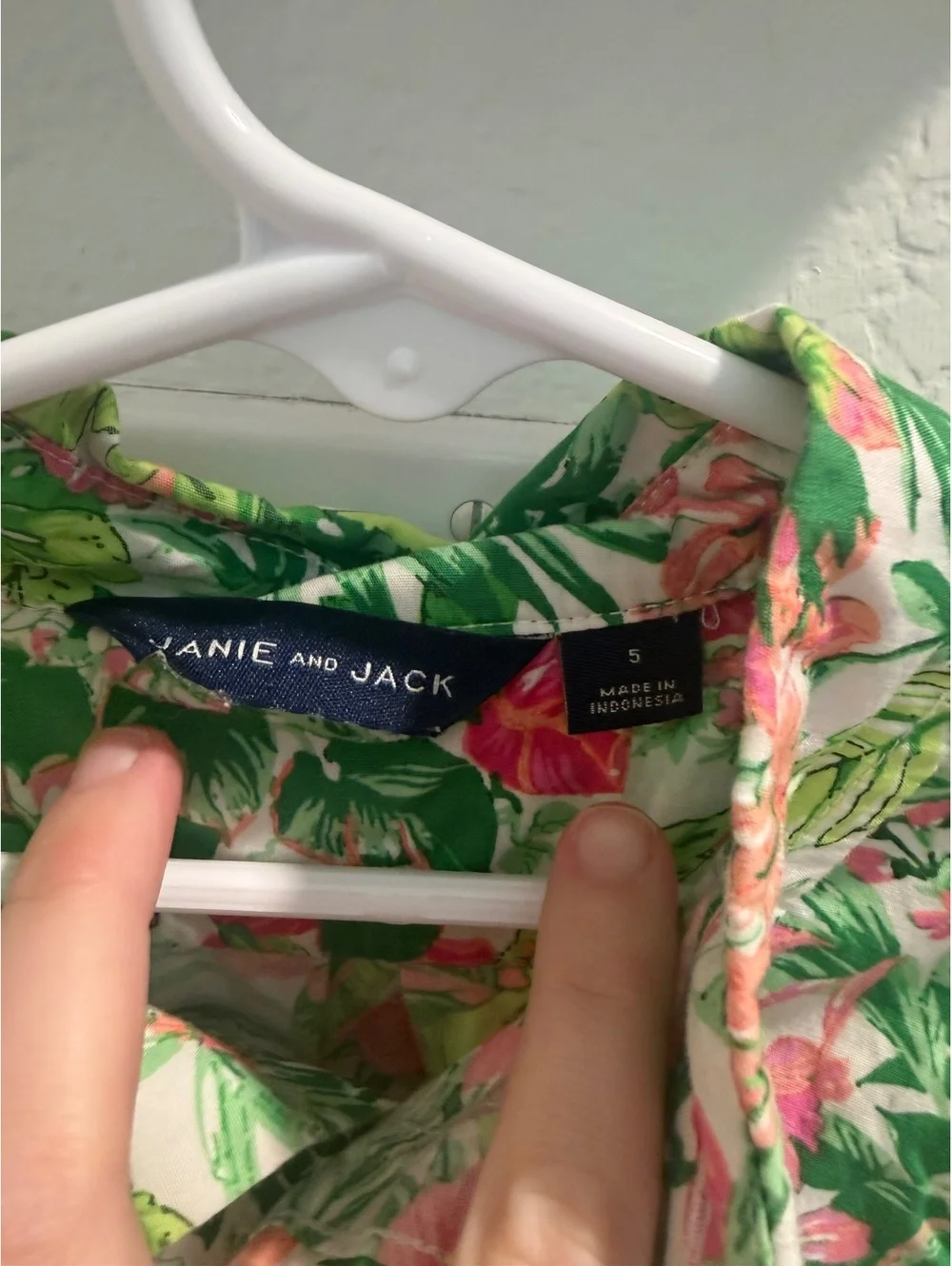 Janie and Jack Boys Beach printed button down